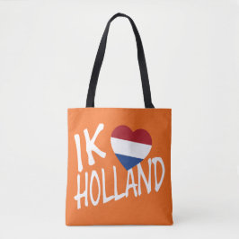 Ik Heartflagge Holland, auf oder fest Tasche