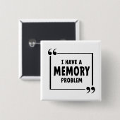 Ik heb een geheugen probleem. Alzheimer, dementie. Button (Vorne & Hinten)