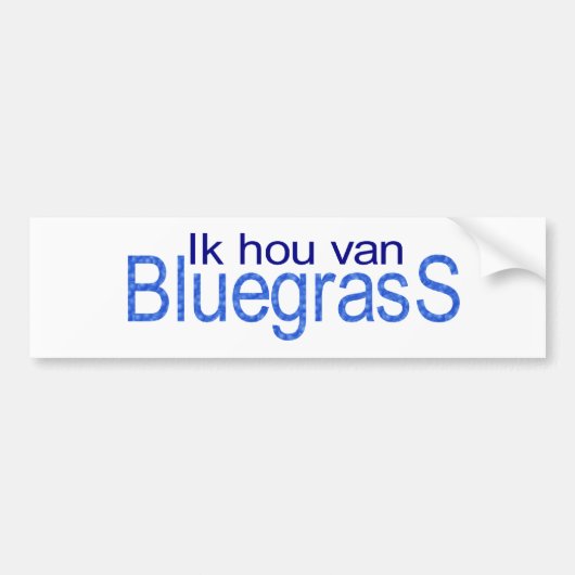 Ik hou van Bluegrass Autoaufkleber (Vorne)