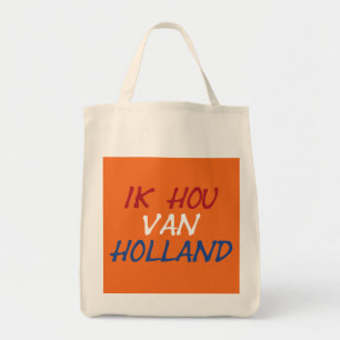 Ik Hou Van Holland Overlay auf orangefarbenem Gtcn Tragetasche