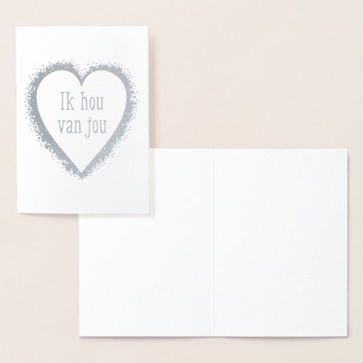 Ik hou van jou , ich Liebe Sie auf Niederländisch Folienkarte (Anzeige)
