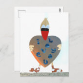 Ik hou van jou moeder dag eend hart met liefde postkarte (Vorne/Hinten)