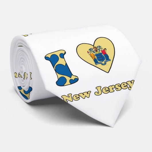 Ik houd van New Jersey Krawatte (Gerollt)