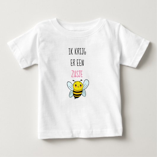 Ik krijg er een zusje bij baby t-shirt (Vorderseite)