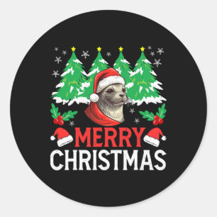 Ikal Robben-Weihnachts-Pyjama-Kostüm für Xmas-Feie Runder Aufkleber