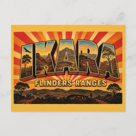 Ikara-Flinders Ranges Südaustralien Outback Postkarte (Vorderseite)