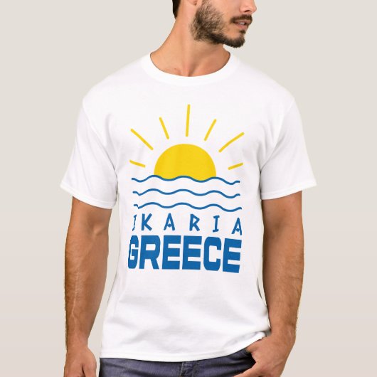 Ikaria Griechenland Sonnenschein und Meer Weiße Mä T-Shirt (Vorderseite)