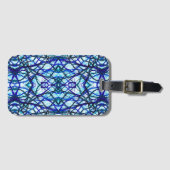 Ikarus Blau Abstrakte Alkoholtinte Kunst Gepäckanhänger (Vorderseite (Horizontal))