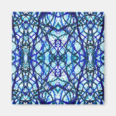 Ikarus Blau Abstrakte Alkoholtinte Kunst Magnet (Vorne)