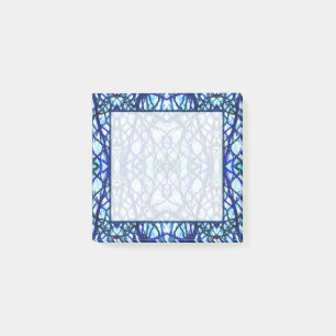 Ikarus Blau Abstrakte Alkoholtinte-Kunst Post-it Klebezettel