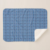 Ikarus Blau Abstrakte Alkoholtinte Kunst Sherpadecke (Vorderseite (Horizontal))