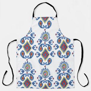 Ikat Abstrakt: Watercolor Oriental Motifs. Schürze