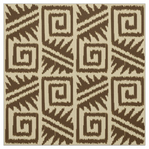 Ikat Aztec - Braun und Beige Stoff