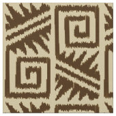 Ikat Aztec - Braun und Beige Stoff (Nahaufnahme)