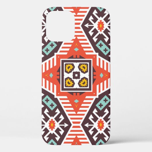 Ikat Aztec: Ethnisch gestreifte Textur Case-Mate iPhone Hülle (Rückseite)