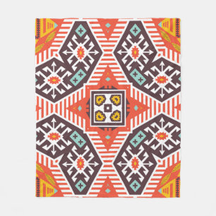 Ikat Aztec: Ethnisch gestreifte Textur Fleecedecke