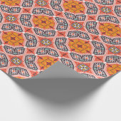 Ikat Aztec: Ethnisch gestreifte Textur Geschenkpapier (Ecke)