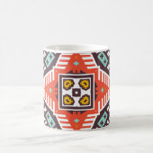 Ikat Aztec: Ethnisch gestreifte Textur Kaffeetasse (Mittel)