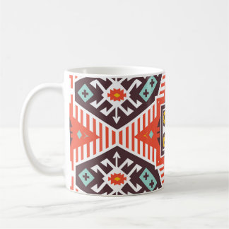 Ikat Aztec: Ethnisch gestreifte Textur Kaffeetasse