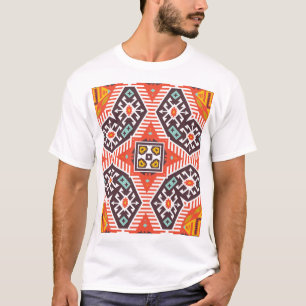 Ikat Aztec: Ethnisch gestreifte Textur T-Shirt