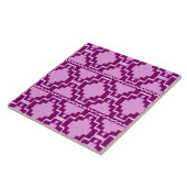 Ikat Aztec Muster - Amethyst Lila und Violet Fliese (Seite)