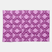 Ikat Aztec Muster - Amethyst Lila und Violet Handtuch (Horizontal)