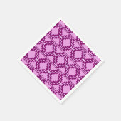 Ikat Aztec Muster - Amethyst Lila und Violet Serviette (Ecke)
