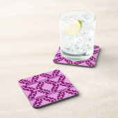 Ikat Aztec Muster - Amethyst Lila und Violet Untersetzer (Rechte Seite)