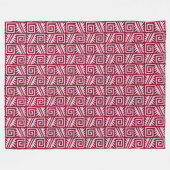 Ikat Aztec Muster - Burgund und Rosa Fleecedecke (Vorderseite (Horizontal))