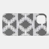 Ikat Aztec Muster - Dunkel und leicht grau / grau Case-Mate iPhone Hülle (Rückseite (Horizontal))