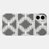 Ikat Aztec Muster - Dunkel und leicht grau / grau Case-Mate iPhone Hülle (Rückseite (Horizontal))