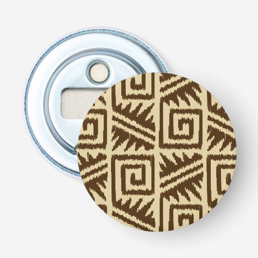 Ikat Aztec Muster - Dunkelbraun und Tan Flaschenöffner (Vorderseite)