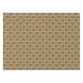 Ikat Aztec Muster - Dunkelbraun und Tan Tischdecke (Vorderseite (Horizontal))