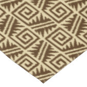 Ikat Aztec Muster - Dunkelbraun und Tan Tischdecke (Schrägansicht)