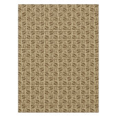 Ikat Aztec Muster - Dunkelbraun und Tan Tischdecke (Vorderseite)
