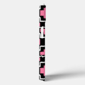 Ikat Aztec Muster - Fuchsienrosa, Schwarz und Weiß Case-Mate iPhone Hülle (Rückseite / Rechts)