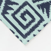Ikat Aztec-Muster - Indizes und Lichtblau Fleecedecke (Ecke)