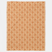 Ikat Aztec Muster - Mandarin und Light Orange Fleecedecke (Vorderseite)