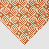 Ikat Aztec Muster - Mandarin und Light Orange Seidenpapier (Ausschnitt)