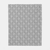 Ikat Aztec Muster - Schatten von Grau/Grau Fleecedecke (Vorderseite)