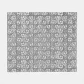 Ikat Aztec Muster - Schatten von Grau/Grau Fleecedecke (Vorderseite (Horizontal))