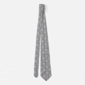 Ikat Aztec Muster - Schatten von Grau/Grau Krawatte (Rückseite)