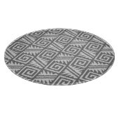 Ikat Aztec Muster - Schatten von Grau/Grau Schneidebrett (Ecke)