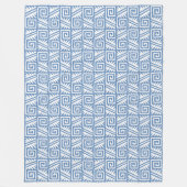 Ikat Aztec Muster - Sky Blue und White Fleecedecke (Vorderseite)