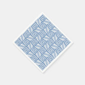 Ikat Aztec Muster - Sky Blue und White Serviette (Ecke)