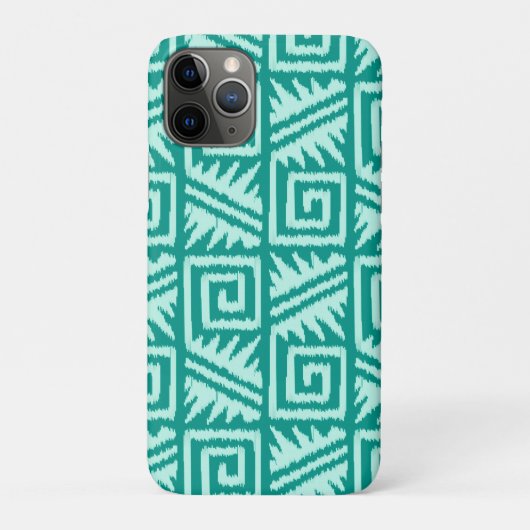 Ikat Aztec Muster - Türkis und Aqua Case-Mate iPhone Hülle (Rückseite)