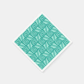 Ikat Aztec Muster - Türkis und Aqua Serviette (Ecke)