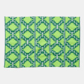 Ikat Aztec Muster - Wälder und Zitronen grün Handtuch (Horizontal)