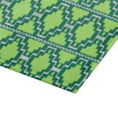 Ikat Aztec Muster - Wälder und Zitronen grün Schneidebrett (Ecke)