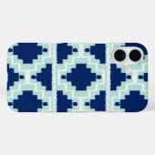 Ikat Aztec Pattern - Indizes und hellblau Case-Mate iPhone Hülle (Rückseite (Horizontal))